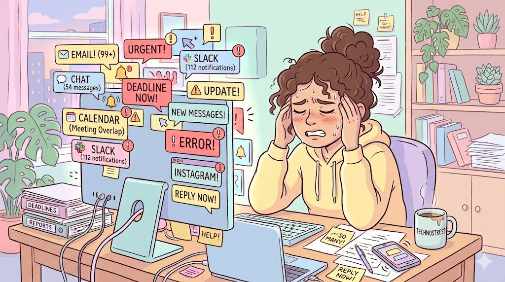 Tecnostress cos’è: lo stress degli smart workers (e come vincerlo)